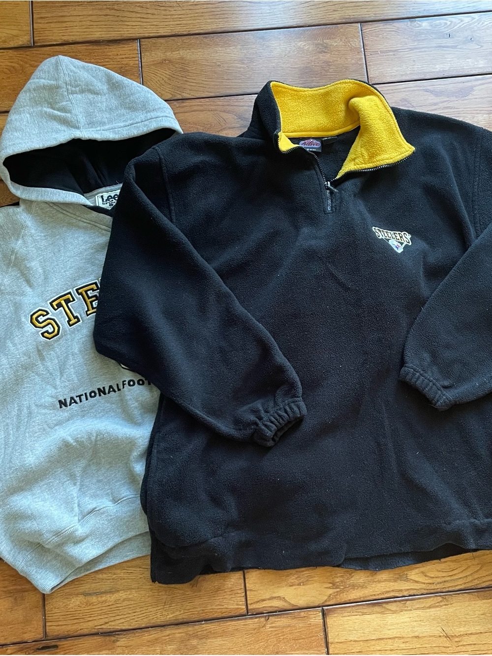 Pittsburgh Steelers Quarter-Zip Fleece Pullover and Hoodie